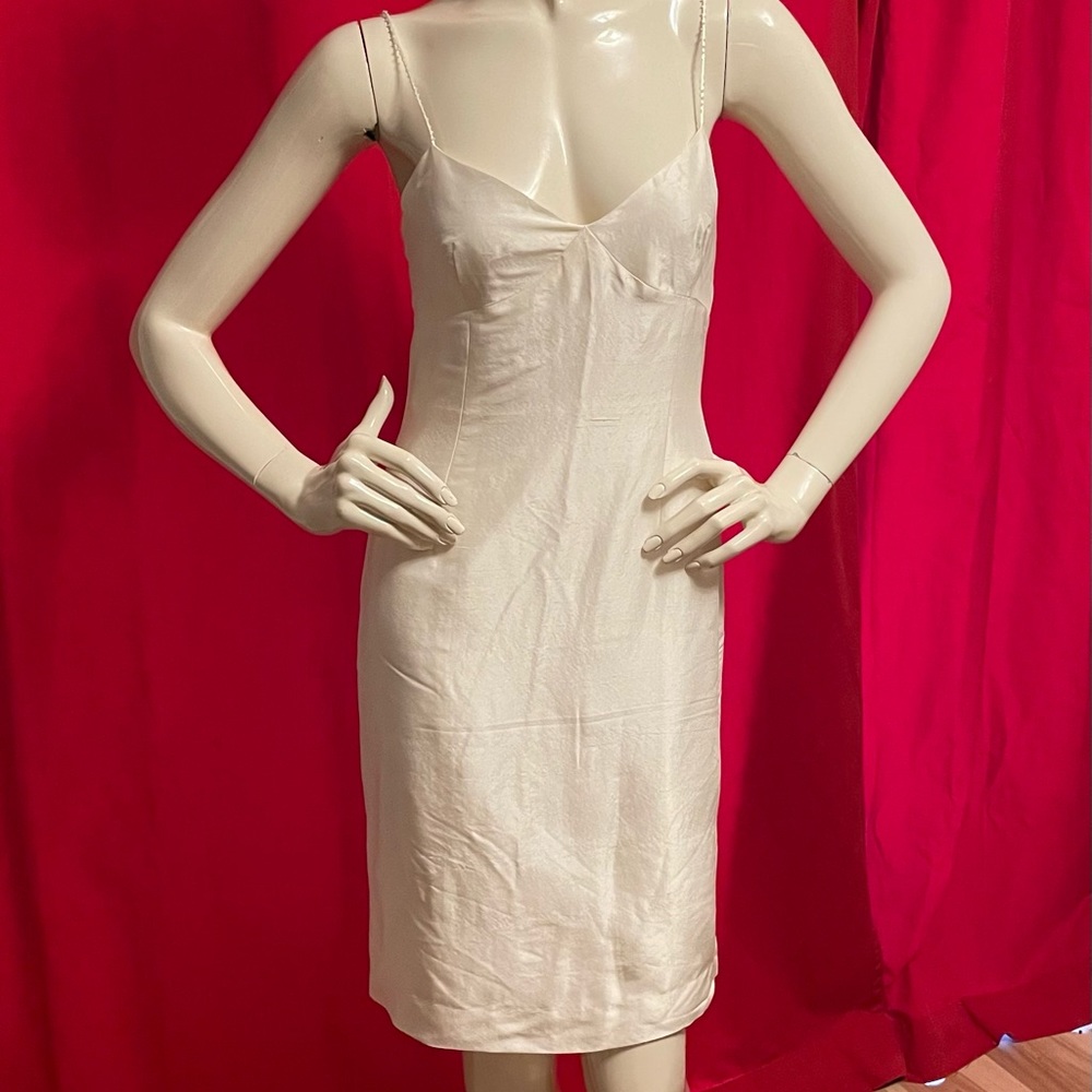 Ralph Lauren White Silk Cocktail Dress Size 5 NWT